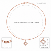 Rose Geometric Spark Necklace