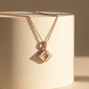 Rose Geometric Spark Necklace