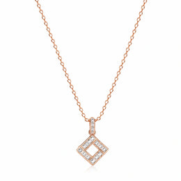 Rose Geometric Spark Necklace