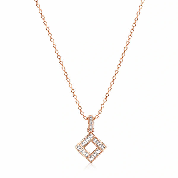 Rose Geometric Spark Necklace