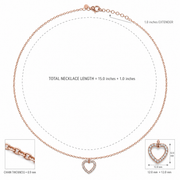 Rose Heart Spark Necklace