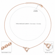Rose Orbit Crystal Necklace