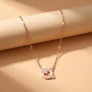 Rose Orbit Crystal Necklace