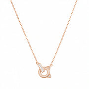 Rose Orbit Crystal Necklace