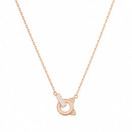 Rose Orbit Crystal Necklace