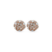 Rose Heart Cluster Earrings