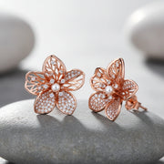 Rose Blossom Crystal Earrings