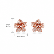 Rose Blossom Crystal Earrings
