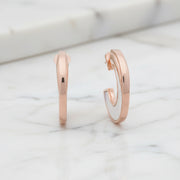 Rose Pearl Hoop Earrings