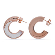 Rose Pearl Hoop Earrings