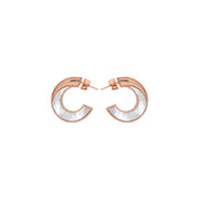 Rose Pearl Hoop Earrings