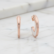Aurora Rose Gold Sterling Silver Hoop Earrings