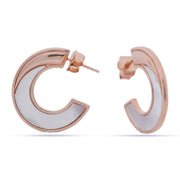 Aurora Rose Gold Sterling Silver Hoop Earrings