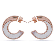 Aurora Rose Gold Sterling Silver Hoop Earrings