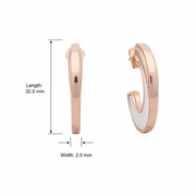 Rose Pearl Hoop Earrings