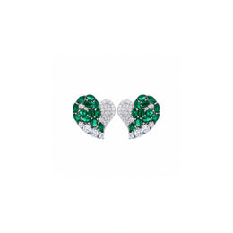 Emerald Heart Spark Studs