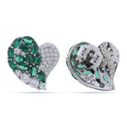 Emerald Heart Spark Studs