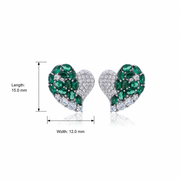 Emerald Heart Spark Studs