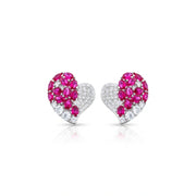 Ruby Heart Spark Studs