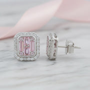 Blush Radiance Halo Studs