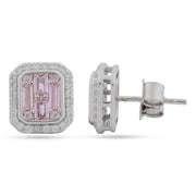 Blush Radiance Halo Studs