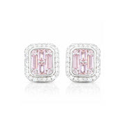 Blush Radiance Halo Studs