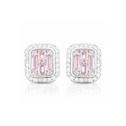 Blush Radiance Halo Studs