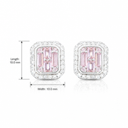 Blush Radiance Halo Studs