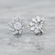 Crystal Snowflake Stud Earrings