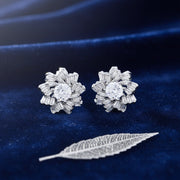 Crystal Snowflake Stud Earrings