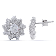 Crystal Snowflake Stud Earrings