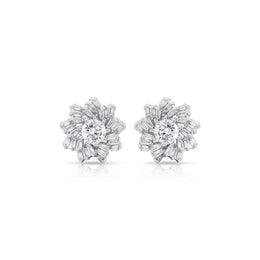 Crystal Snowflake Stud Earrings
