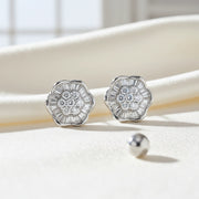 Crystal Blossom Stud Earrings