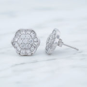 Crystal Blossom Stud Earrings