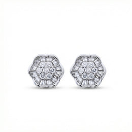 Crystal Blossom Stud Earrings