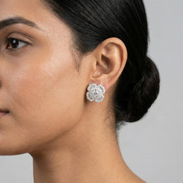 925 Silver Starlight Bloom Stud Earrings | Floral Cluster