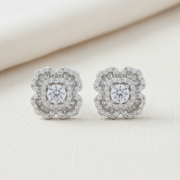 925 Silver Starlight Bloom Stud Earrings | Floral Cluster