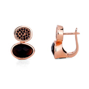 Midnight Oval Drop Earrings