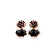 Midnight Oval Drop Earrings
