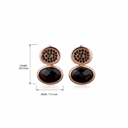Midnight Oval Drop Earrings