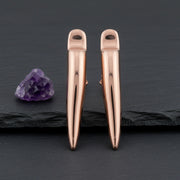 Rose Gold Wave Stud Earrings