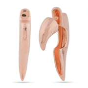 Rose Gold Wave Stud Earrings