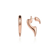 Rose Gold Wave Stud Earrings