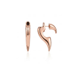 Rose Gold Wave Stud Earrings