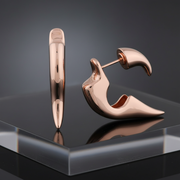 Rose Gold Sculptural Talon Earrings - 925 Sterling Silver Jewellery