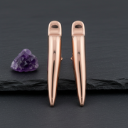 Rose Gold Sculptural Talon Earrings - 925 Sterling Silver Jewellery