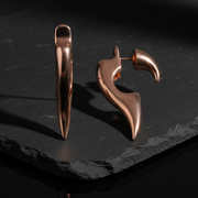 Rose Gold Sculptural Talon Earrings - 925 Sterling Silver Jewellery