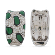 Emerald Mosaic Hoop Earrings