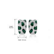 Emerald Mosaic Hoop Earrings