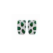Emerald Mosaic Hoop Earrings